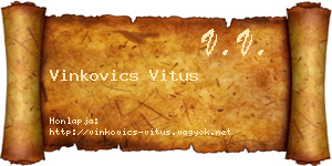 Vinkovics Vitus névjegykártya