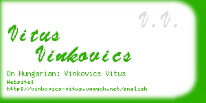 vitus vinkovics business card
